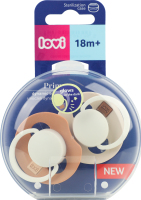 Пустушка Prime Ivory/Blush силіконова динамічна 18+місяців 2шт Lovi