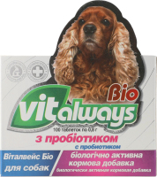 Добавка біологічно-активна кормова д/собак VITalways Bio з пробіотиком 100таблеток O.L.KAR.