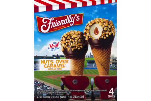 Friendly's Nuts Over Caramel Sundae Cone - 4 CT