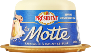 Масло кислосливочное 82% с кристаллами морской соли La motte President п/у 250г