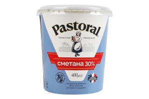 Сметана 30% Pastoral ст 400г
