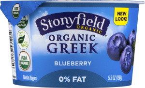 Stonyfield Organic Greek Nonfat Yogurt Blueberry