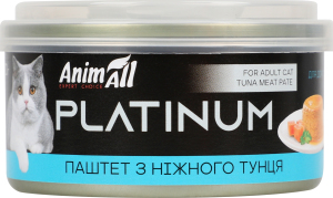 Корм д/котів Platinum Ніжний паштет з тунця 70г ж/б AnimAll