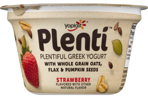 Yoplait Plenti Greek Yogurt With Whole Grain Oats, Flax & Pumpkin Seeds Strawberry