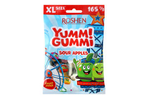 Конфеты желейные Sour apples Yummi Gummi Roshen м/у 165г
