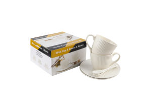 Чашка з блюдцем кераміка 300мл №KYYW624 Хвиля Greenwich Products Co. Limited 2шт