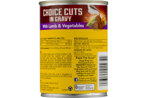 Pedigree Choice Cuts In Gravy Food For Dogs With Lamb & Vegetables