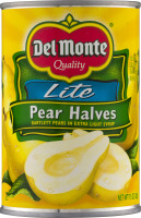 Del Monte Lite Pear Halves Extra Light Syrup