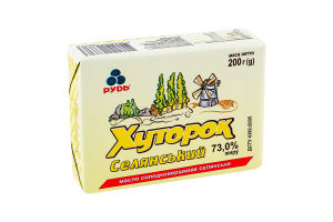 Масло солодковершкове 73% Селянське Хуторок м/у 200г
