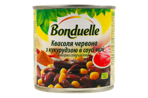 Фасоль красная с кукурузой в соусе чили консервированная стерилизованная Bonduelle ж/б 430г