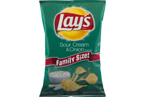 Lay's Sour Cream & Onion Potato Chips Family Size