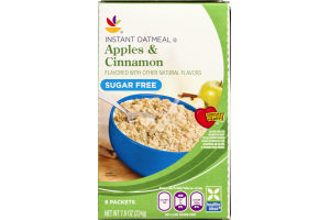 Ahold Instant Oatmeal Apples & Cinnamon Sugar Free - 8 CT