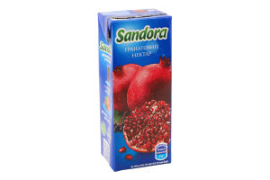 Нектар осветленный пастеризованный гранатовый Sandora т/п 200мл