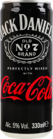 Напій слабоалкогольний 330мл 5% сильногазований Tennessee Whiskey Jack Daniel's&Coca-Cola з/б