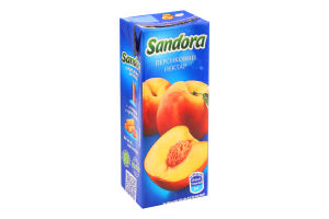 Нектар с мякотью пастеризованный персиковый Sandora т/п 200мл