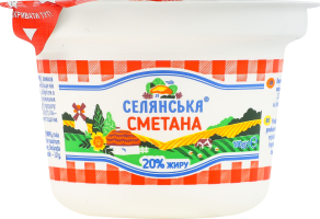 Сметана 20% Селянська ст 180г