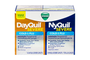 Vicks DayQuil Severe/NyQuil Severe Caplets - 2 PK