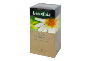 Чай трав'яний зі смаком та ароматом яблука з корицею Rich Camomile Greenfield к/у 25х1.5г