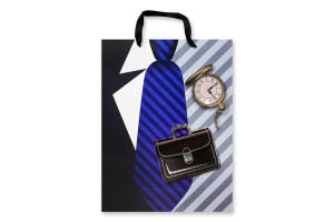 Пакет подарунковий для чоловіків 40х30х12см №1330/2065 Greenwich Products Co. Limited 1шт