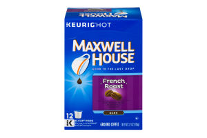 Maxwell House Cafe Collection Single Serve Cups Dark French Roast Coffee - 12 CT