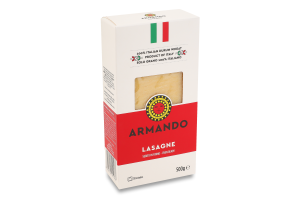 Изделия макаронные из твердых сортов пшеницы группа А Lasagne Armando к/у 500г
