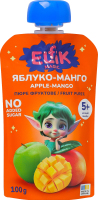 Пюре фруктовое для детей от 5мес гомогенизированное стерилизованное без сахара Яблоко-манго Elfik Magic д/п 100г