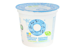 Сметана 15% органическая термостатная Organic Milk ст 250г