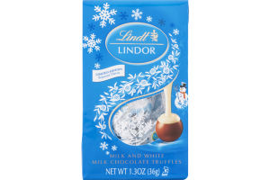 Lindt Lindor Milk Chocolate Truffles Milk and White