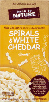 Back To Nature Spirals & White Cheddar Dinner