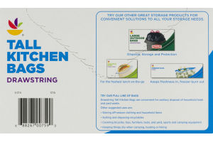 Ahold Tall Kitchen Bags Drawstring - 45 CT