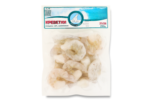 Креветки замороженные очищенные сырые 21/25 Polar Seafood в/у 250г