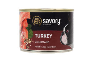 Корм консервированный Turkey Gourmand Savory ж/б 200г