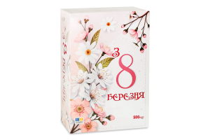 Набір цукерок З 8 березня 500г Рівненські цукерки