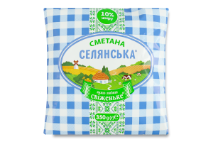 Сметана 10% Селянська м/у 350г
