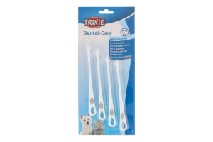 Набор зубных щеток для котов и маленьких собак Dental-Care Trixie 4шт