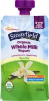 Stonyfield Organic Whole Milk Yogurt Pouch Vanilla