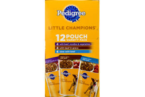 Pedigree Little Champions Food For Dogs Variety Pack - 12 CT