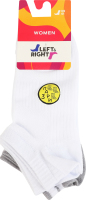 Носки женские Left&Right №120 39-41 белый/бело-серый 3пары