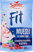 Мюслі Sante Fit з журавлин-чорницею-ягодами годжі