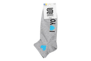 Шкарпетки Premier socks напис на стопі сір р.23-25