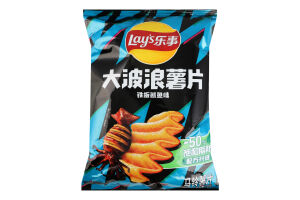 Чипси Lays картопляні хвилясті смак смаж кальмара