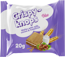 Вафлі Полюс Crispy-Knops З фундуком 20г