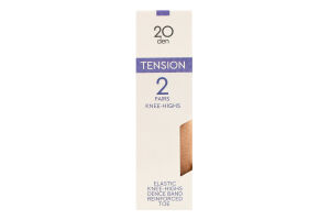 Напівпанчохи жіночі Conte elegant Tension 20den 23-25 natural 2пари