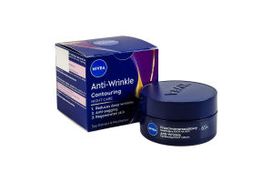Крем против морщин ночной + контуринг с экстрактом сои и пантенолом 65+ Nivea 50мл