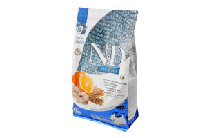 Корм сухой полнорационный для взрослых собак С треской, спельтой, овсом и апельсином N&D Mini Farmina м/у 2.5кг