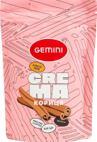 Кофе натуральный жареный молотый Корица Crema Gemini д/п 100г