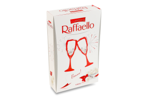 Цукерки хрусткі у кокосовій стружці з цілим мигдальним горіхом Raffaello к/у 80г