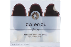 Talenti Gelato Pop Bars Banana Chocolate Swirl - 3 CT