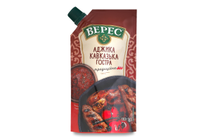 Аджика традиційна нестерилізована Кавказька гостра Верес д/п 130г