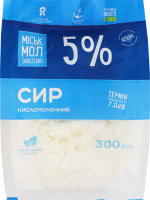 Сир кисломолочний 5% Міськмолзавод №1 м/у 300г